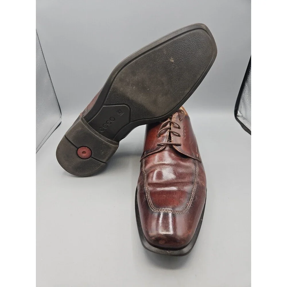 Florsheim Men's 47 Sz 13 Leather Upper Brown Low Top Lace Up Oxford Dress Shoes